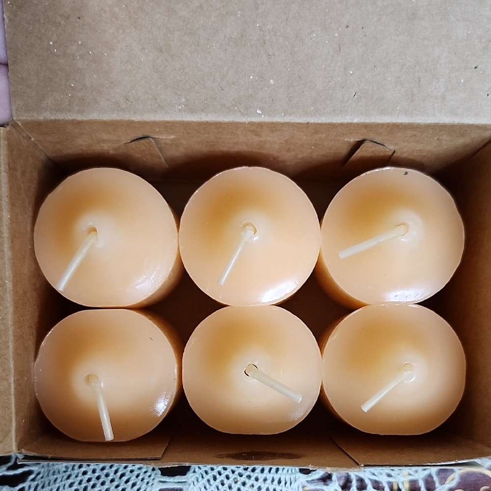👉*NWT* PARTYLITE FRESH "SUMMER PEACH" FRAGRANCE VOTIVES ~1 BOX OF VOTIVES